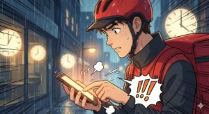 menu配達員のイメージイラスト