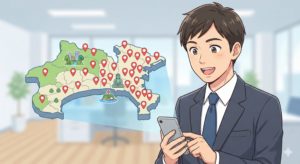 神奈川県のmenu配達エリアのイメージイラスト